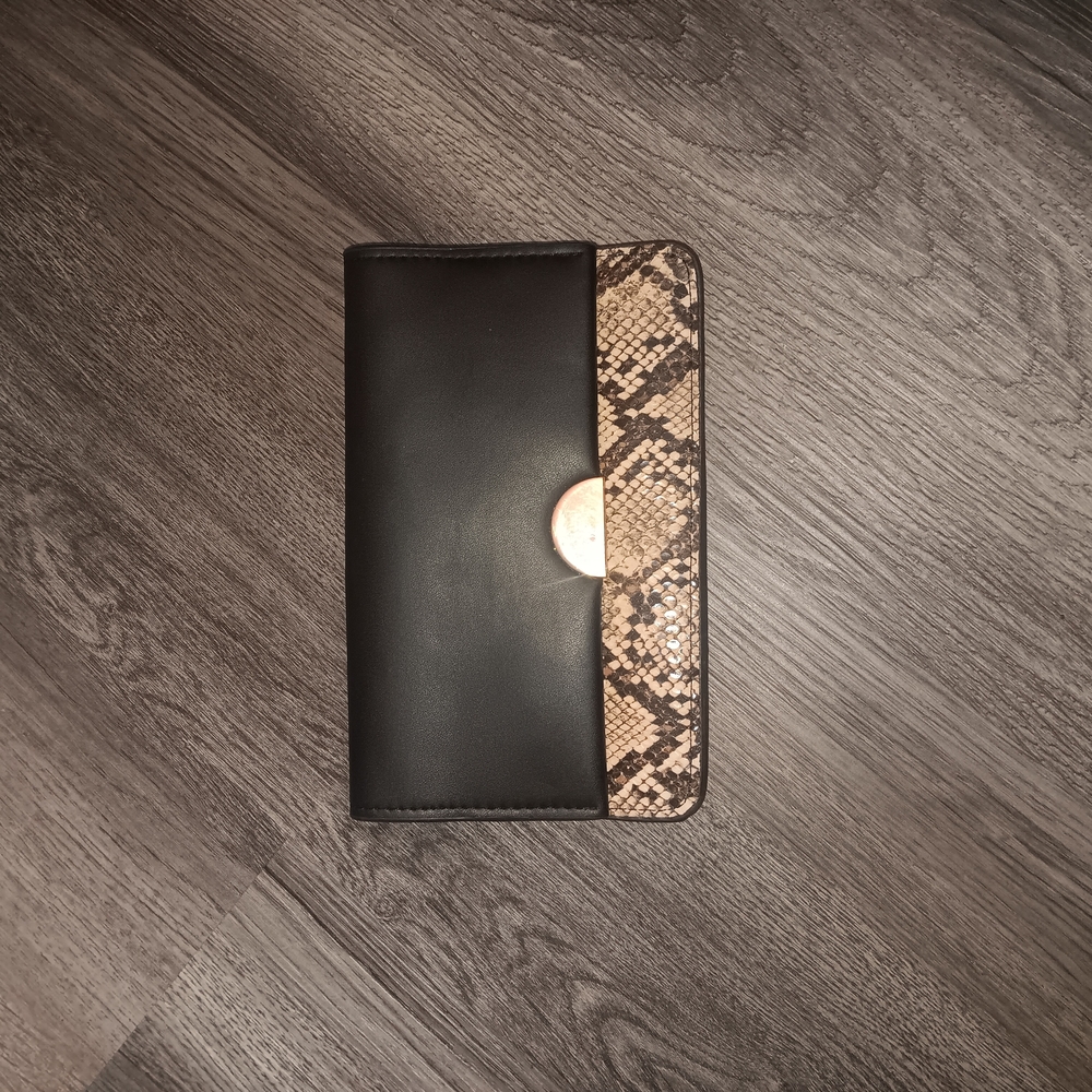 A New Day Black and Snake Print Wallet